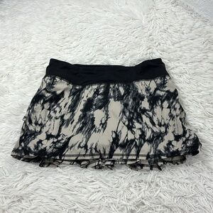 Lululemon Run: Pace Setter Skirt Great Granite Black Mojave Tan / Black